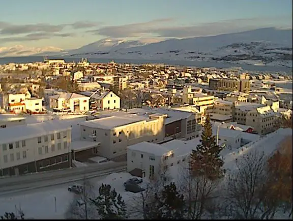 Webcam en direct de Akureyri, Norourland eystra, Islande