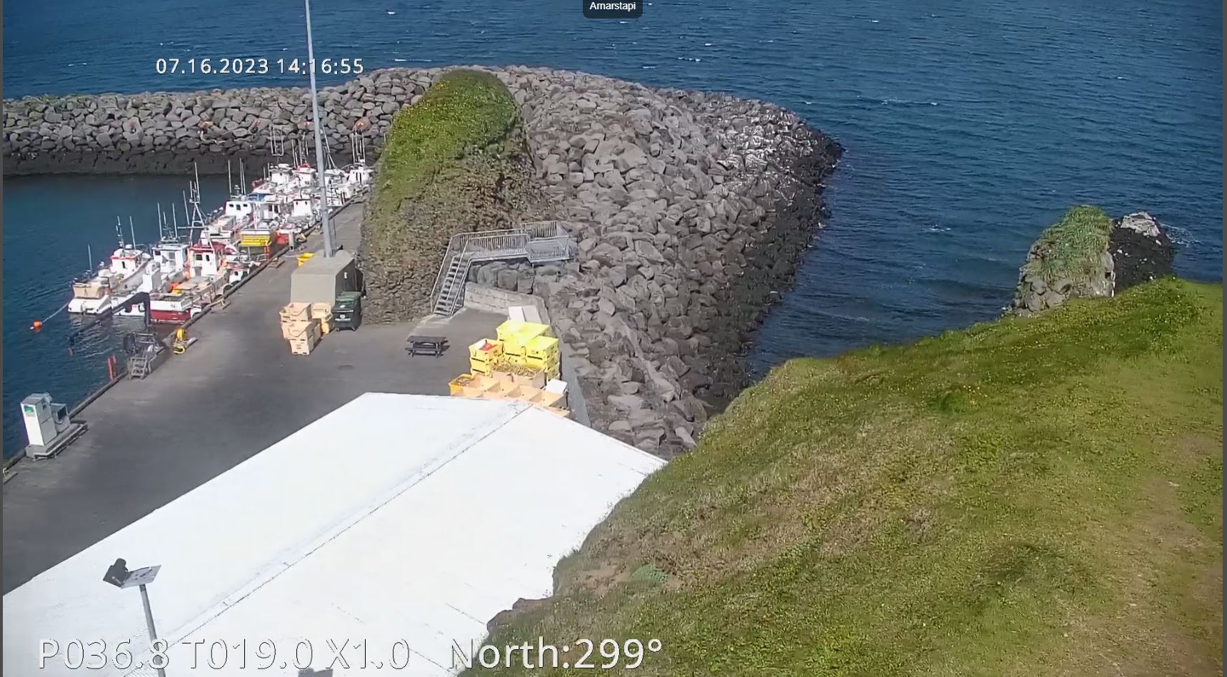 Webcam en direct de Arnarstapi, Vesturland, Islande
