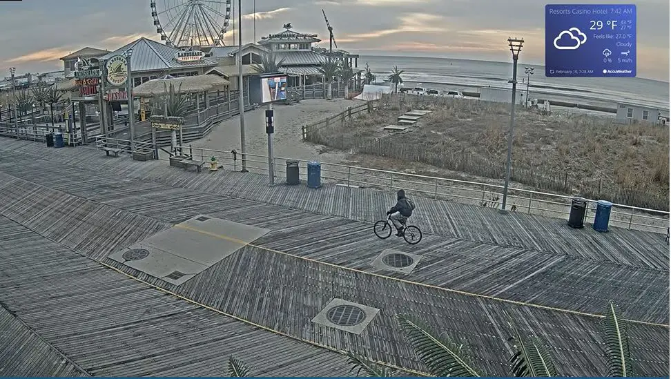 Webcam en direct de Atlantic City, Naw Jersey, USA