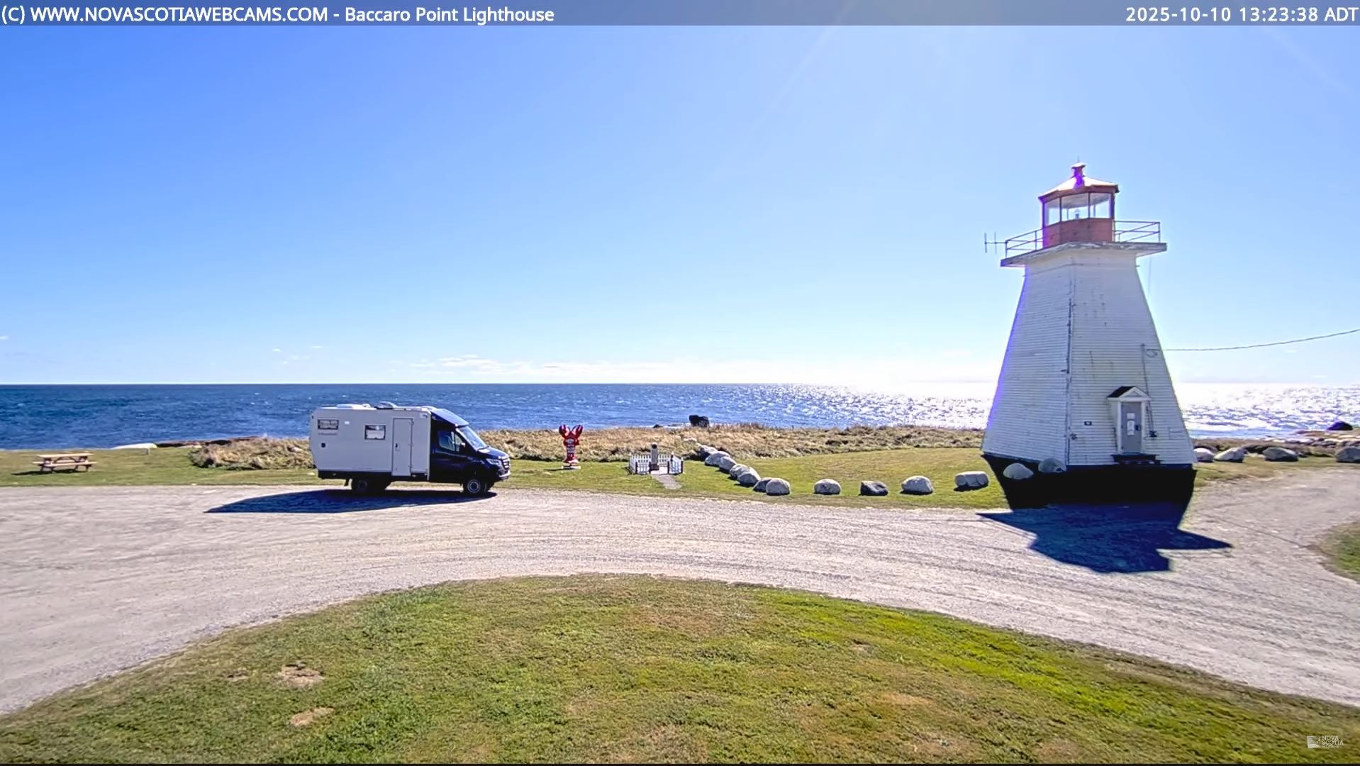 Webcam en direct de Baccaro Point Lighthouse, Nova Scotia, Canada