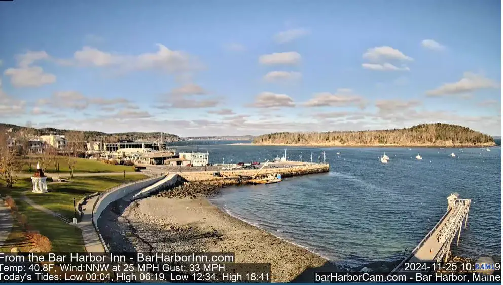 Webcam en direct de Bar Harbor, Maine, USA