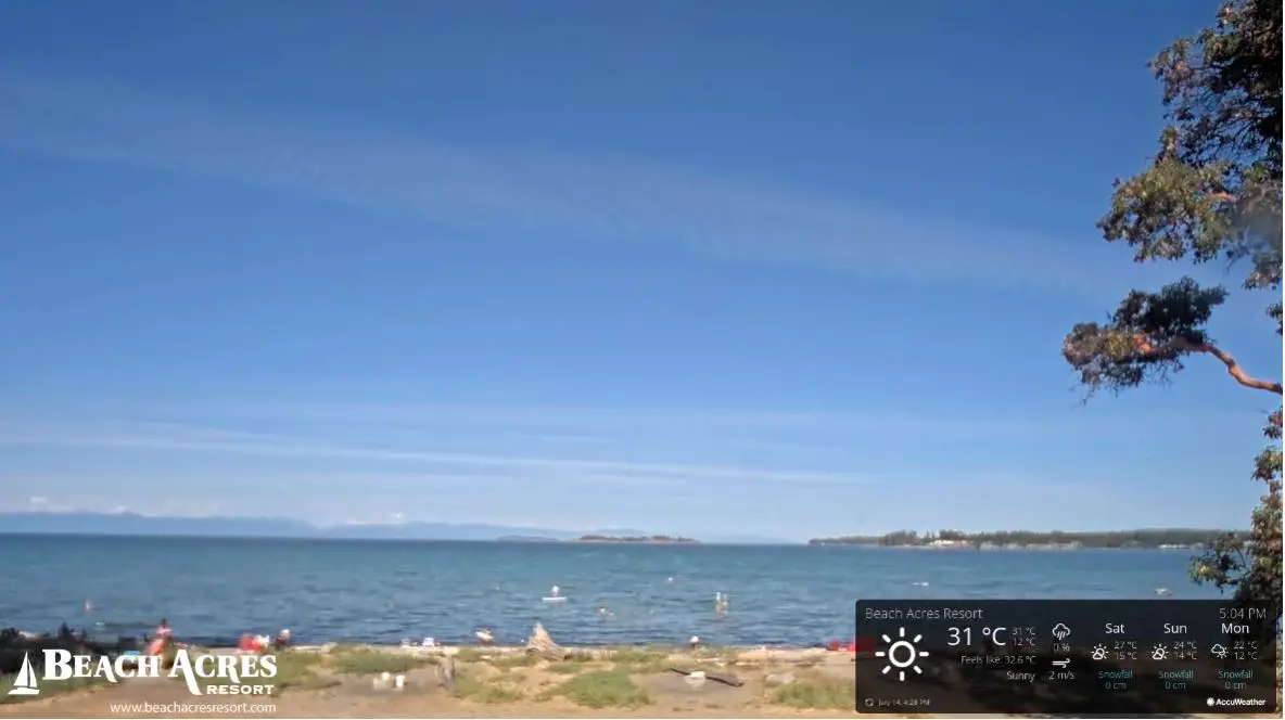 Webcam en direct de Beach Acres Resort, Colombie Britannique, Canada