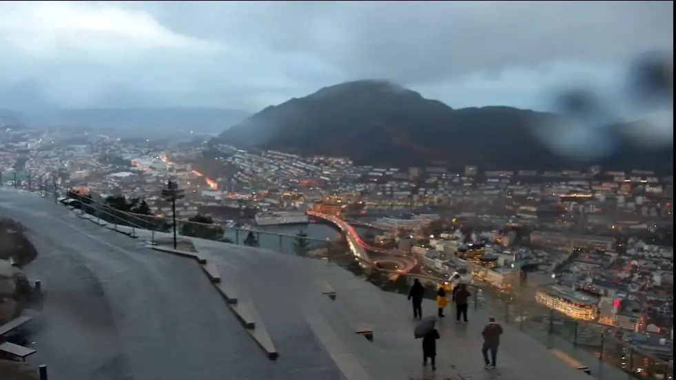 Webcam en direct de Bergen, Vestlandet, Norvège