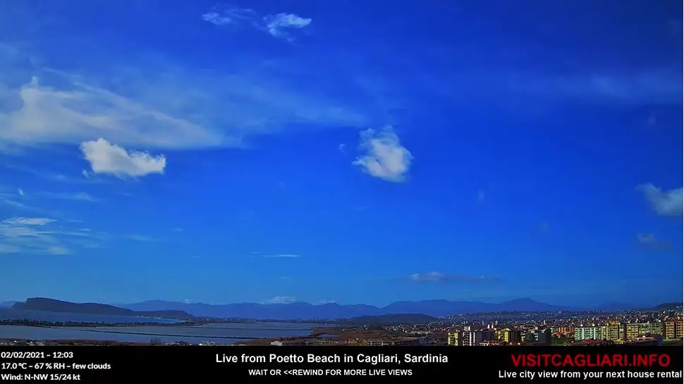 Webcam en direct de Cagliari, Sardaigne, Italie