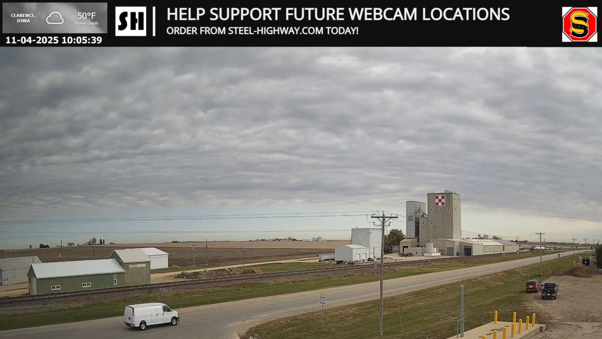 Webcam en direct de Clarence, Iowa, USA