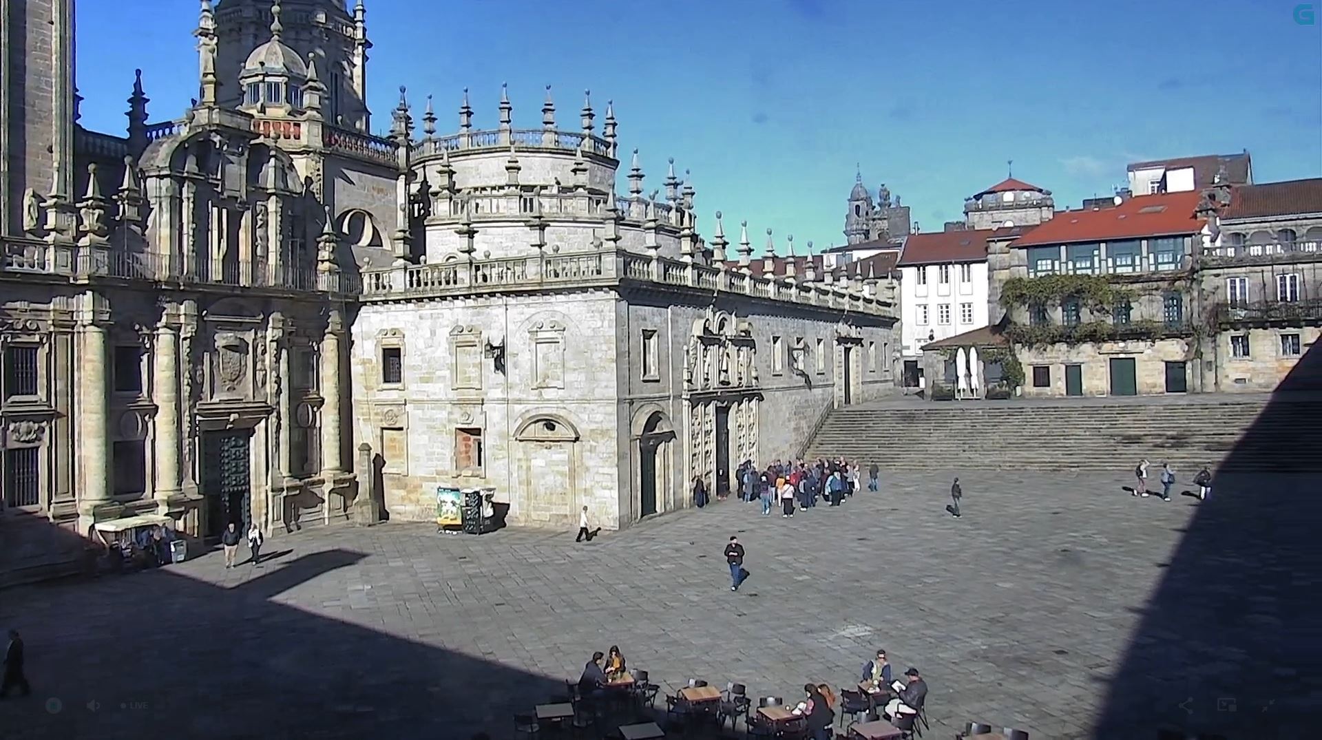 Webcam en direct de Saint-Jacques-de-Compostelle, Galice, Espagne