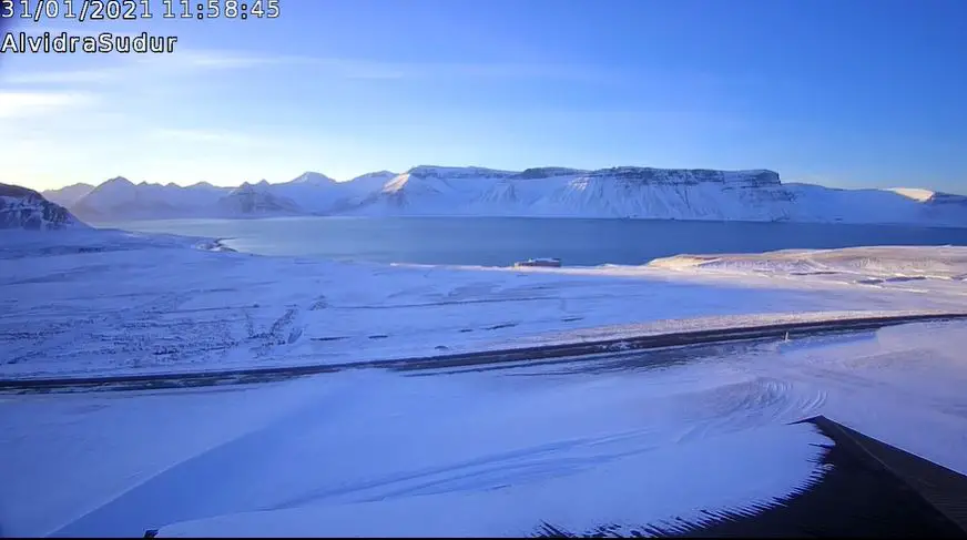 Webcam en direct de Dyrafjörour, Vestfiroir, Islande