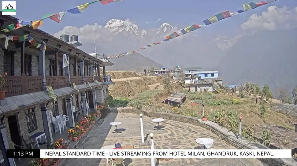 Webcam en direct de Ghandruk, Ouest, Népal