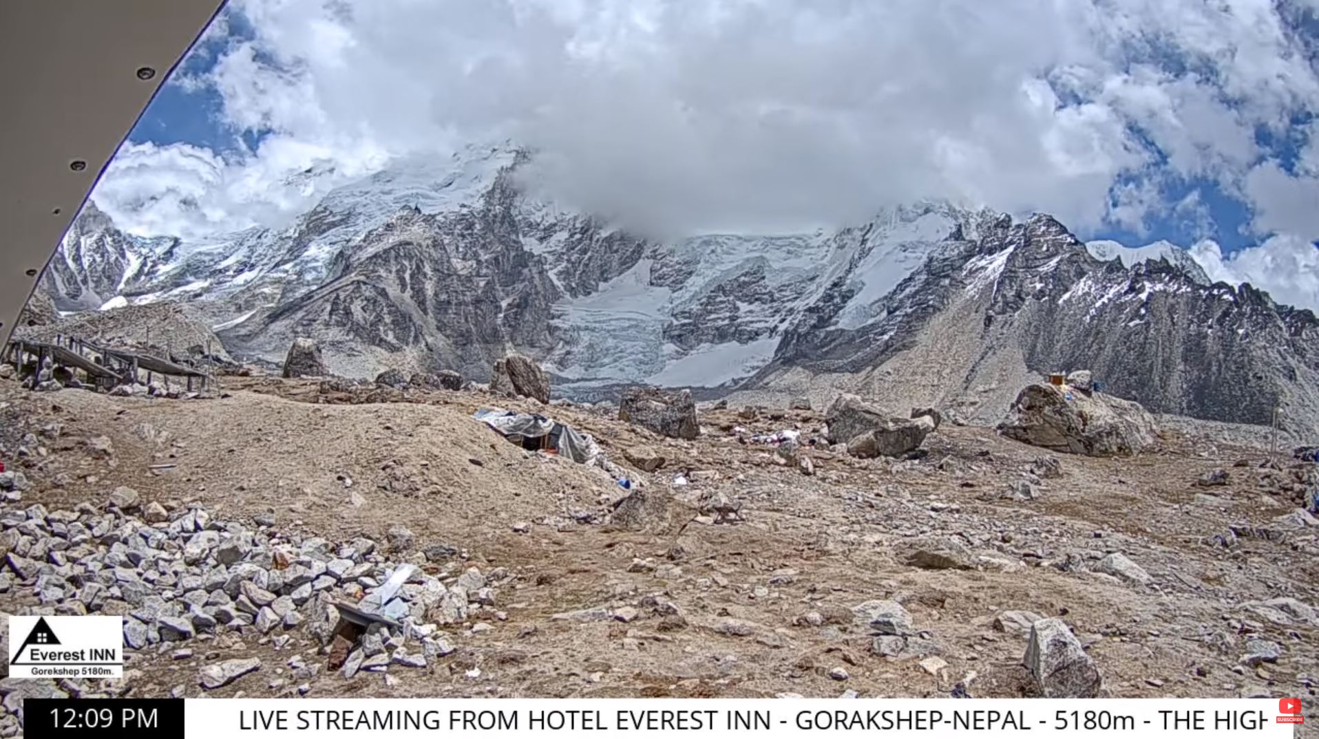 Webcam en direct de Gorakshep, Himalaya, Népal