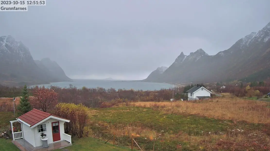 Webcam en direct de Grunnfarnes, Lofoten, Norvège