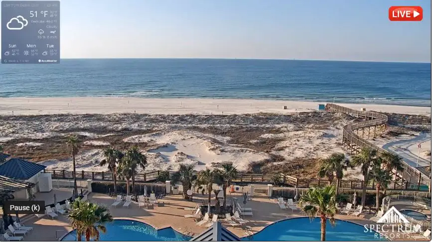 Webcam en direct de Gulf Highlands, Alabama, USA