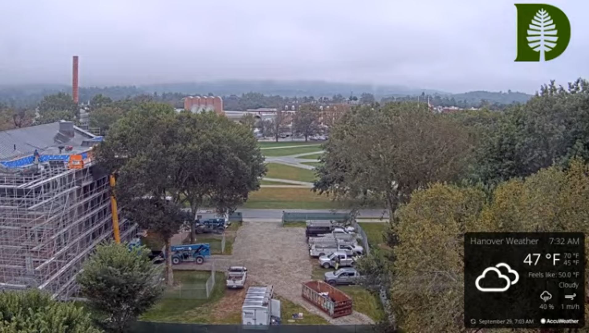 Webcam en direct de Hanover, New Hamphire, USA