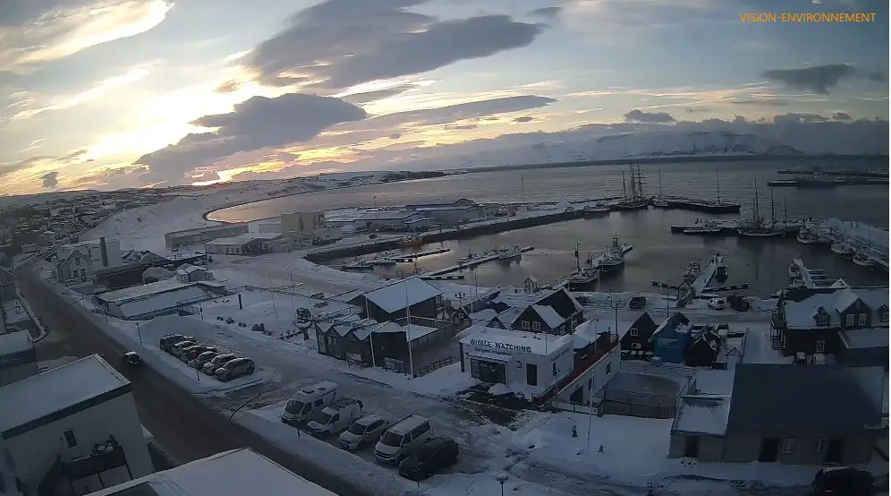 Webcam en direct de Husavik, Norourland eystra, Islande