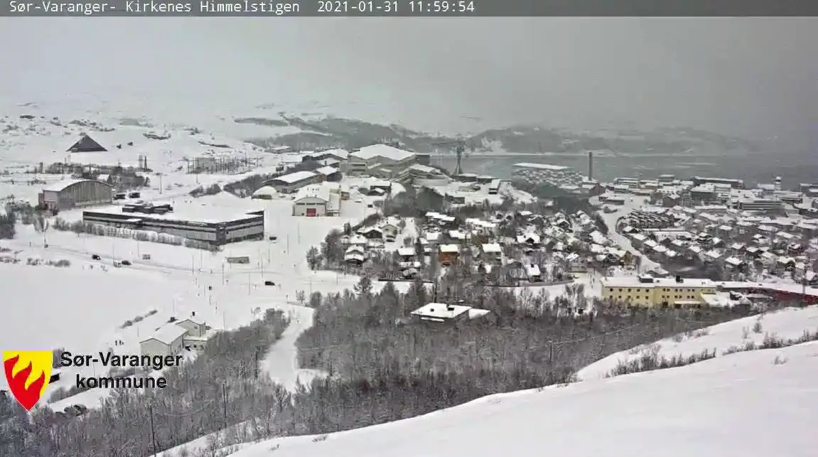 Webcam en direct de Kirkenes - Himmelstigen, Finnmark, Norvège