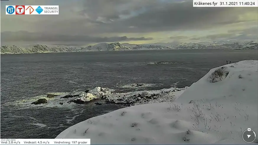 Webcam en direct de Krakenes, Vestland, Norvège
