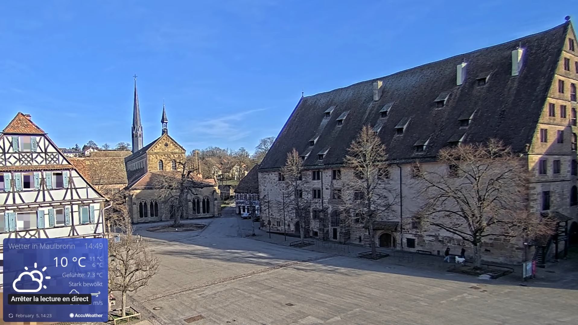 Webcam en direct de Maulbronn, Bade-Wurtemberg, Allemagne