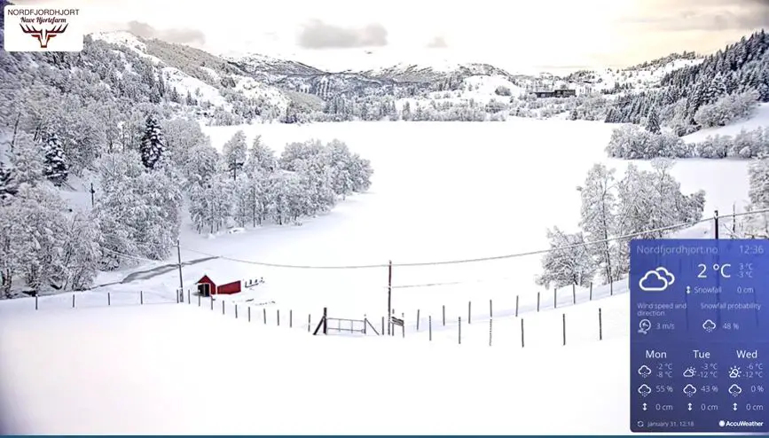 Webcam en direct de Maurstad, Nordfjord, Norvège