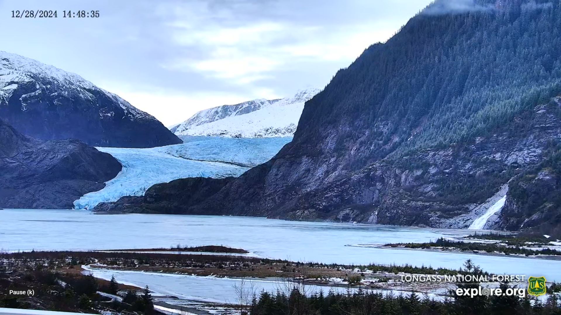 Webcam en direct de Mendenhall Glacier, Alaska, USA