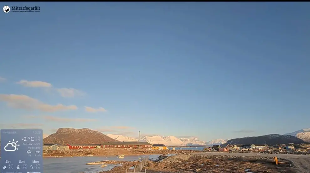 Webcam en direct de Nanortalik, Groenland, Danemark