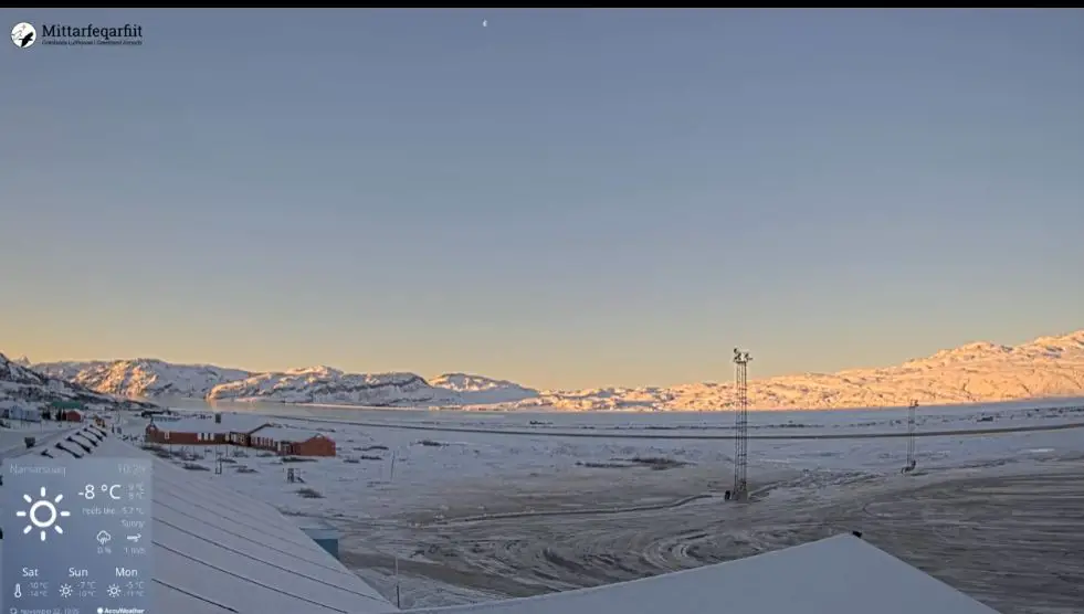 Webcam en direct de Narsarsuaq, Groenland, Danemark