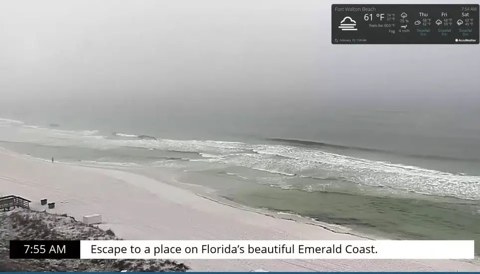 Webcam en direct de Okaloosa Island, Floride, USA