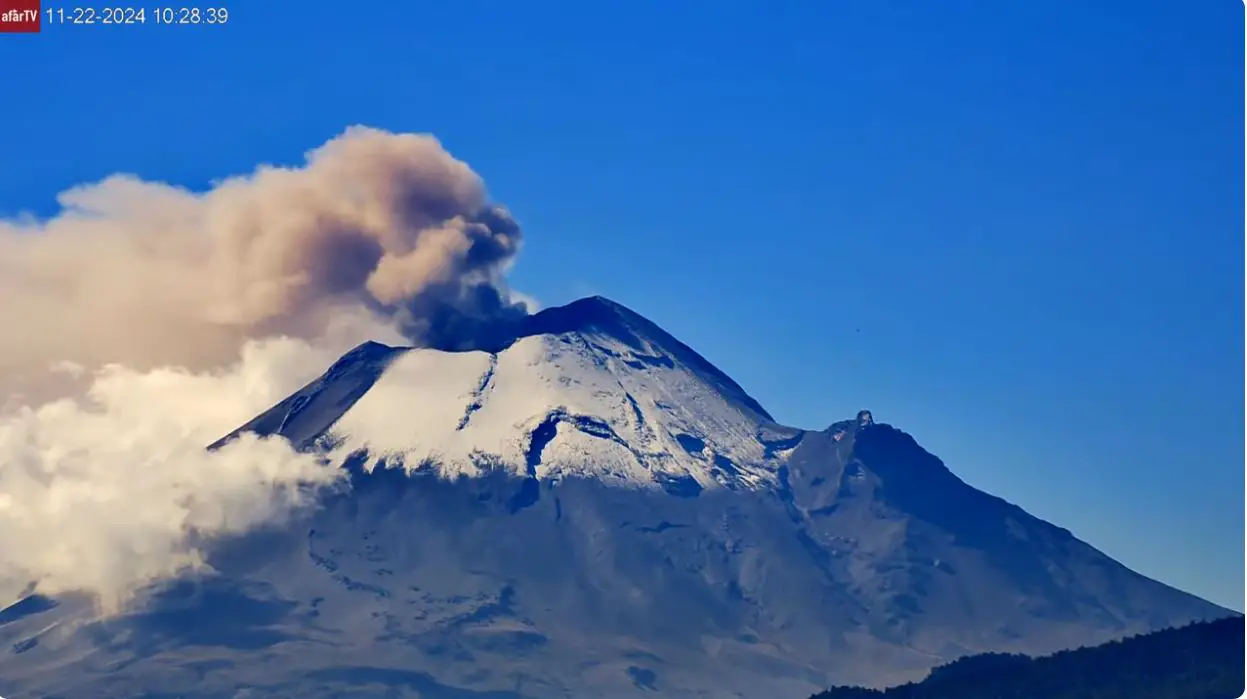 Webcam en direct de Popocatepelt, Puebla, Mexique