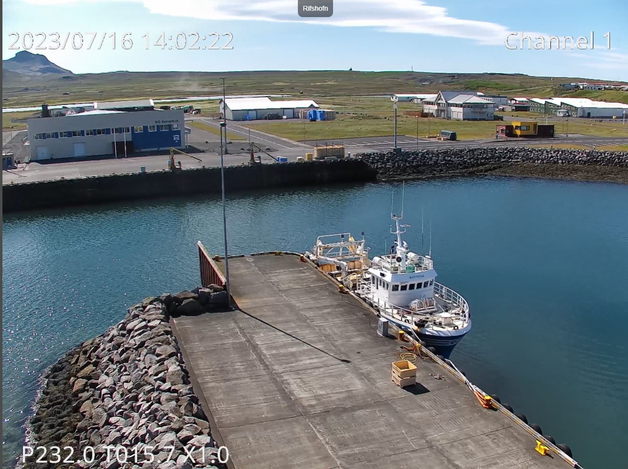 Webcam en direct de Rif, Vesturland, Islande