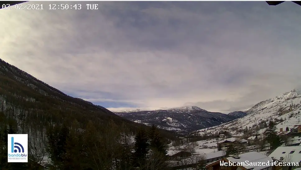 Webcam en direct de Sauze di Cezana, Piémont, Italie