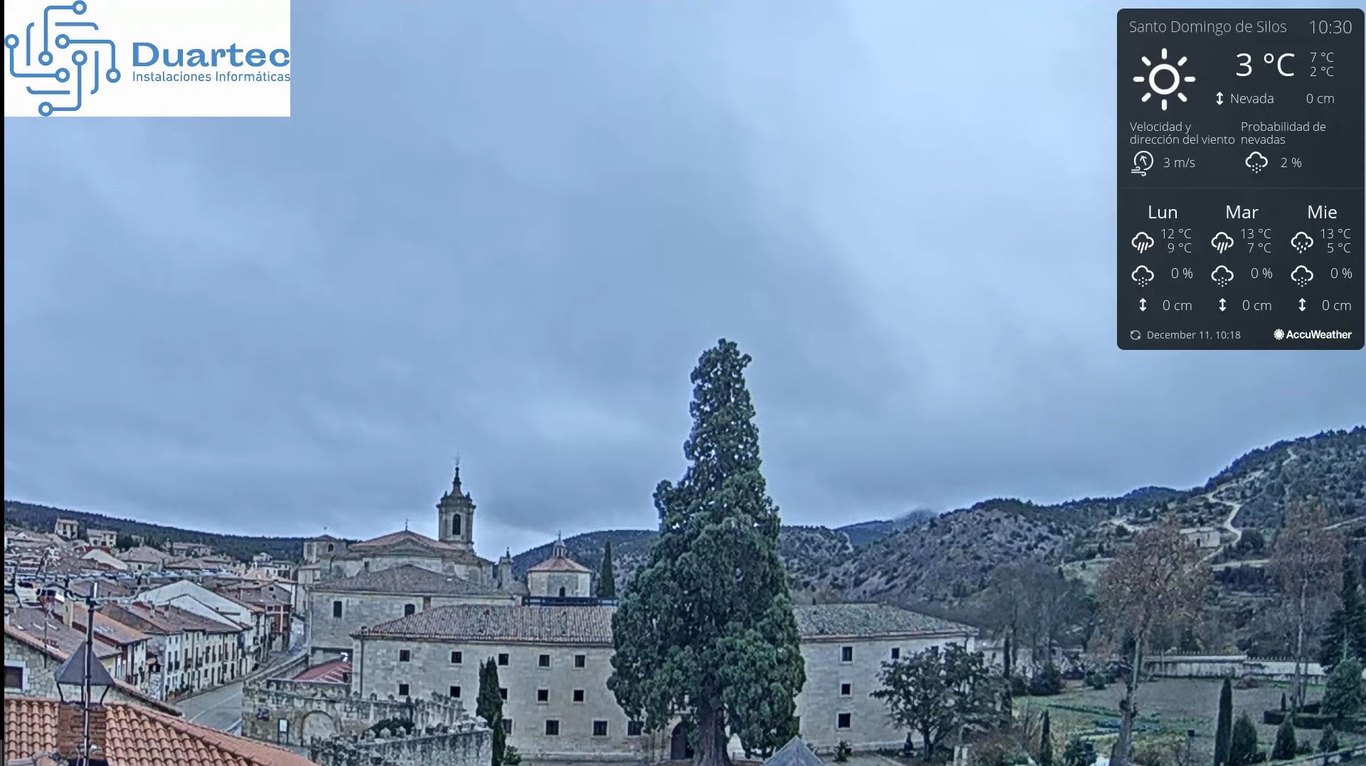 Webcam en direct de Santo Domingo do Silos, Castille-et-Leon, Espagne