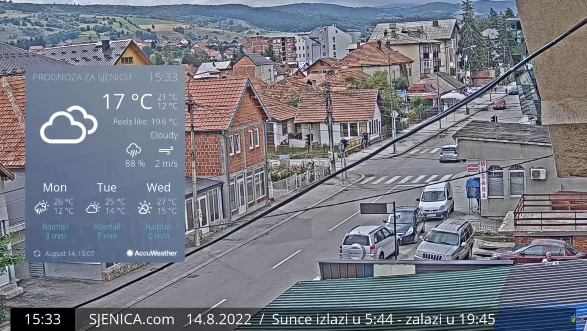 Webcam en direct de Sjenica, Raska, Serbie