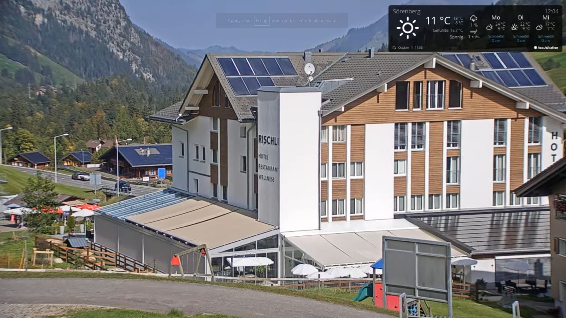 Webcam en direct de Sorenberg, Lucerne, Suisse
