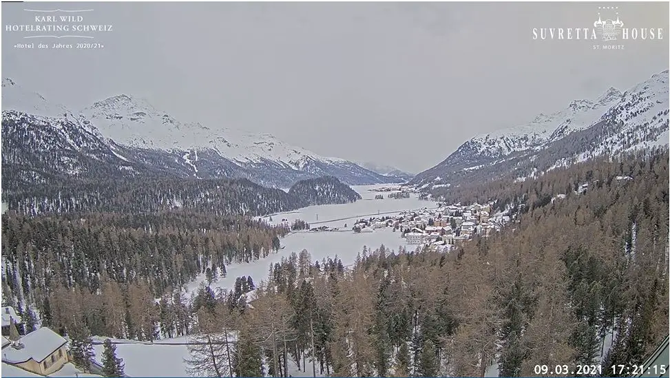 Webcam en direct de St Moritz, Grisons, Suisse