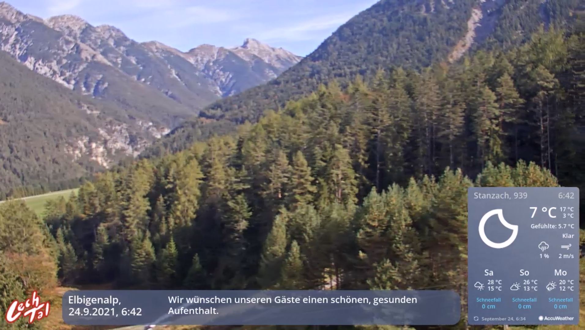 Webcam en direct de Stanzach, Tyrol, Autriche