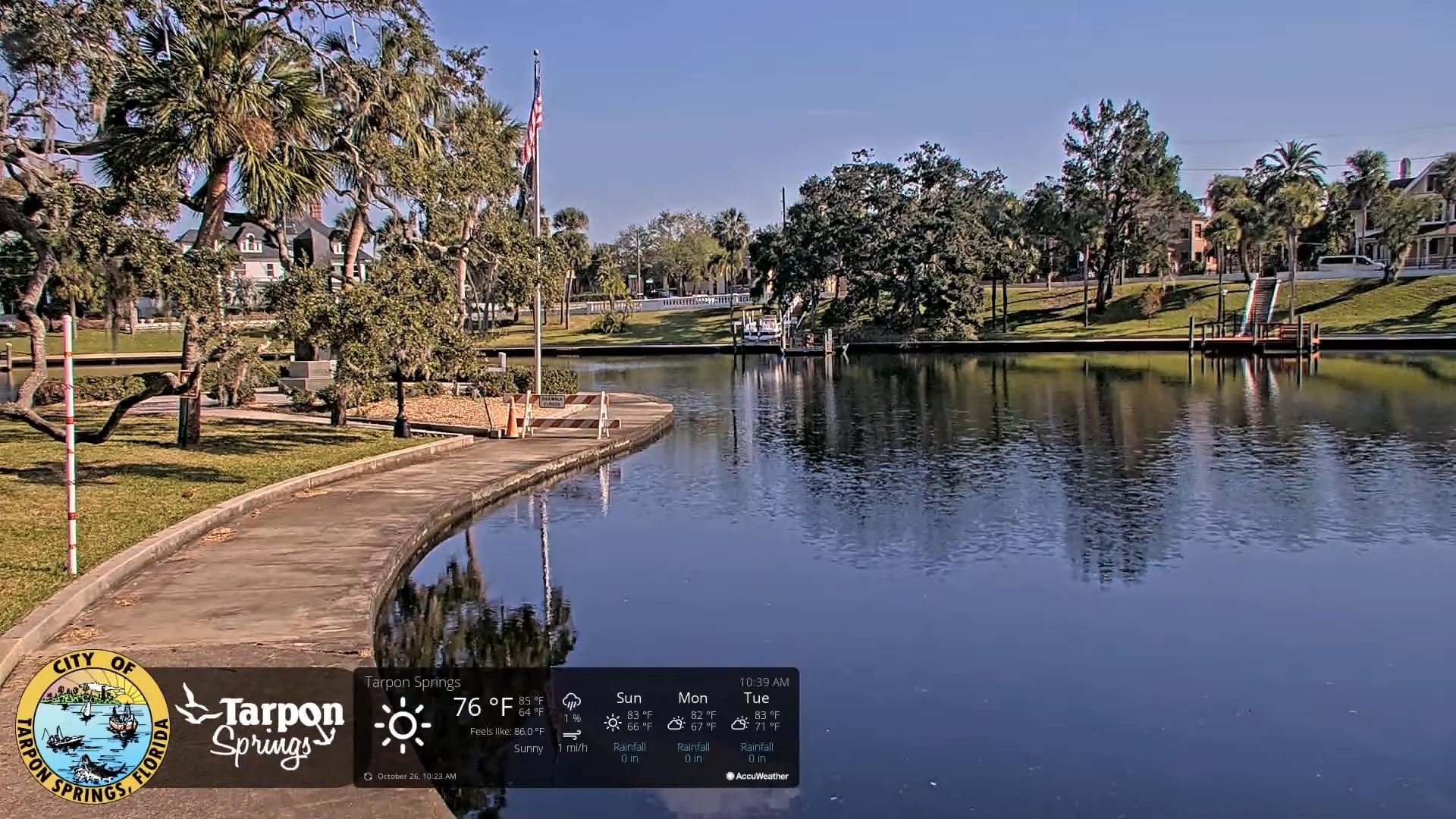 Webcam en direct de Tarpon Springs, Floride, USA
