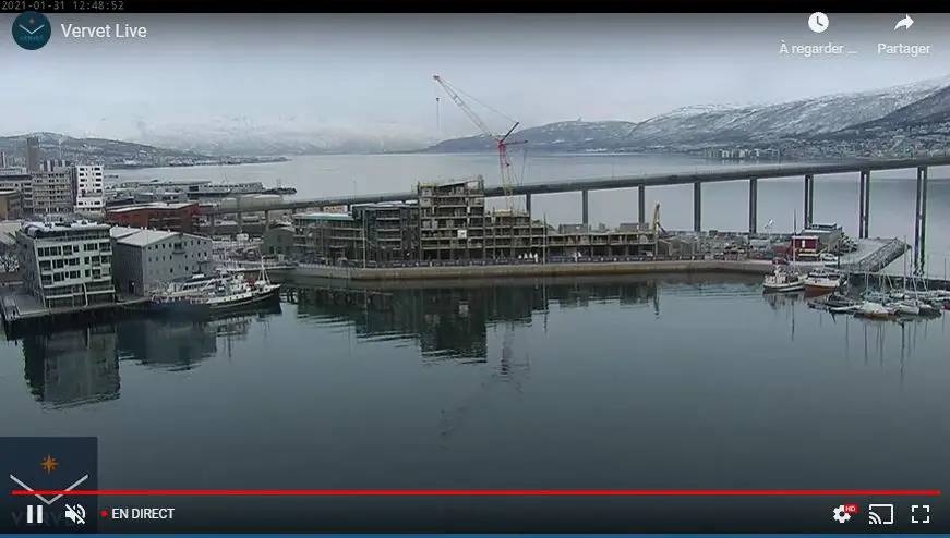 Webcam en direct de Tromso, Troms, Norvège