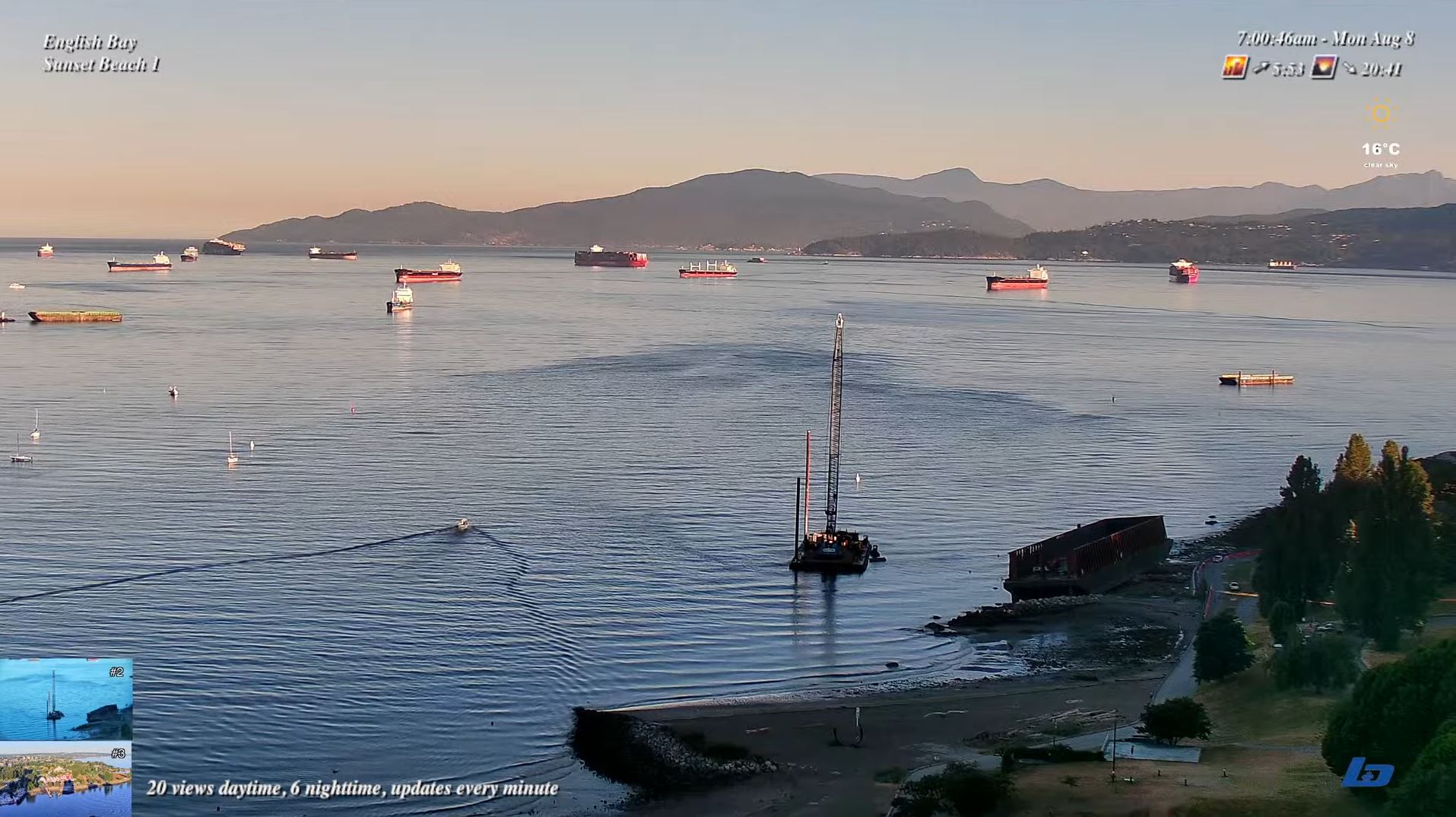 Webcam en direct de Vancouver, Colombie-Britannique, Canada