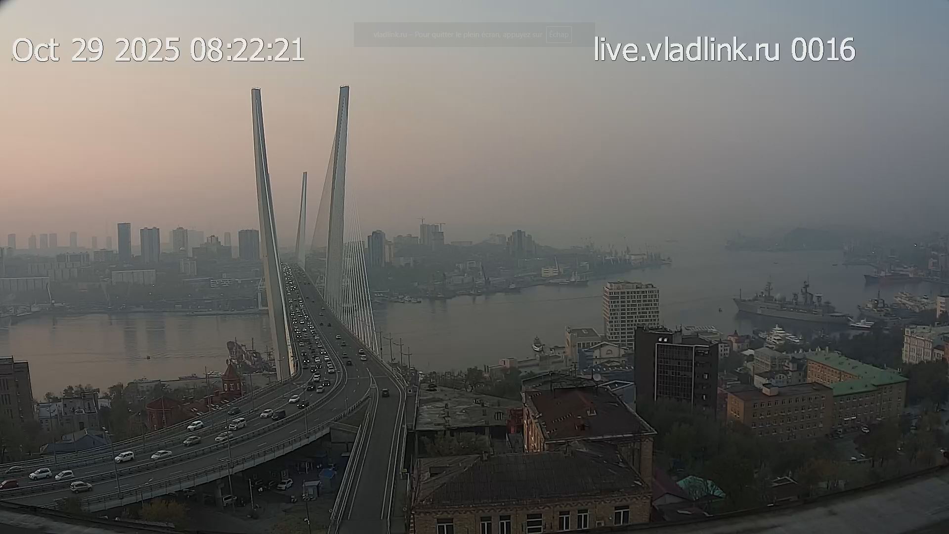 Webcam en direct de Vladivostok, Extrême-Orient, Russie