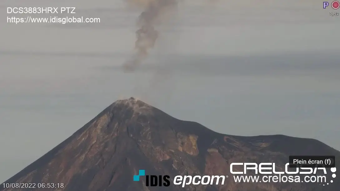 Webcam en direct de Volcan Fuego, Chimaltenango, Guatemala