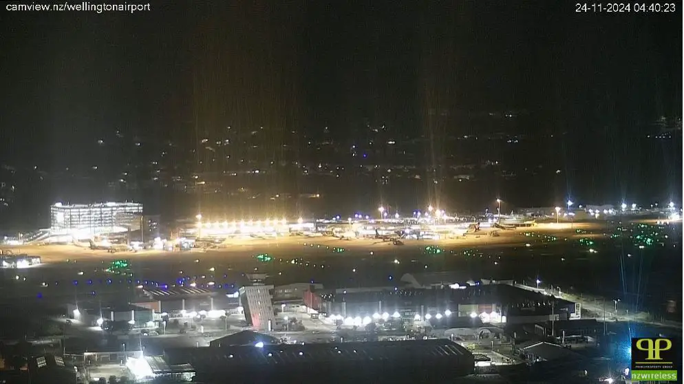 Webcam en direct de Wellington Airport, Wellington, Nouvelle-Zélande