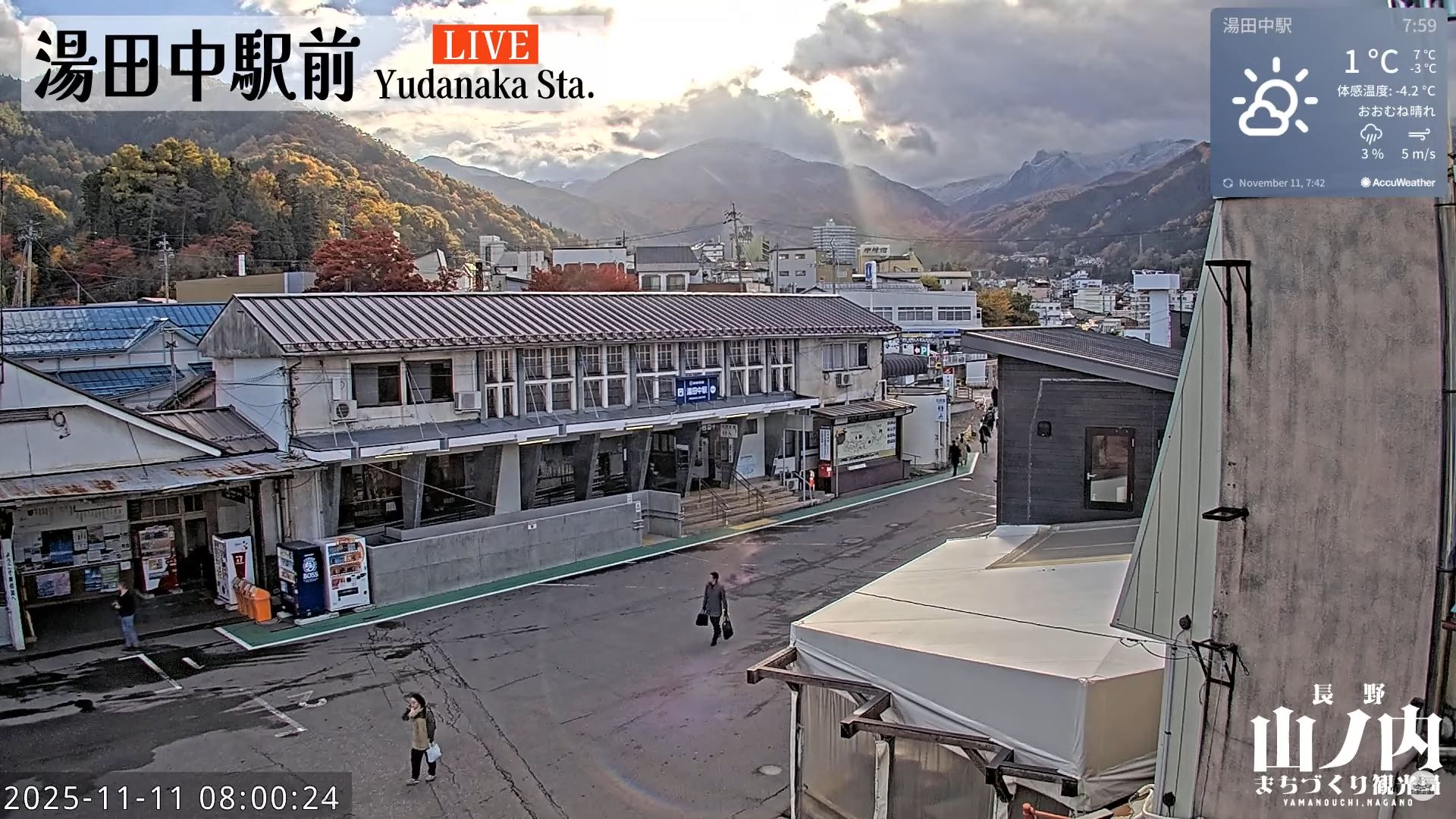 Webcam en direct de Yamanouchi, Chūbu, Japon